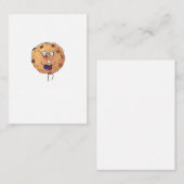 Cookie, leuk voedingsthema notitiekaartje (Voorkant / Achterkant)