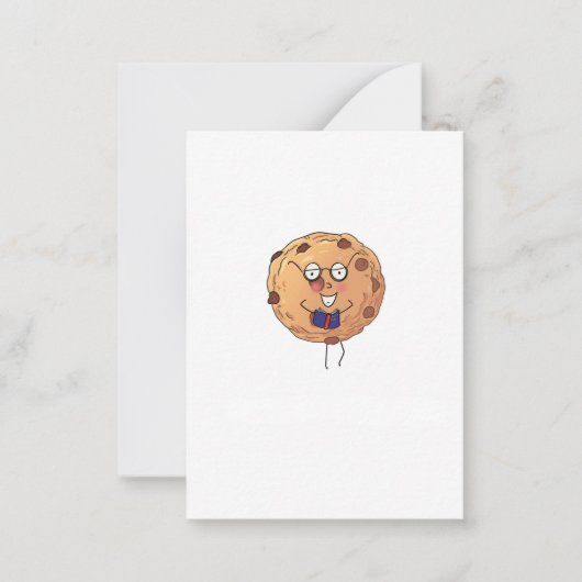 Cookie, leuk voedingsthema notitiekaartje (Voorkant)