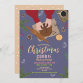 Cookie Making Feestelijk Feest Kerstmis Familie Kaart (Voorkant / Achterkant)