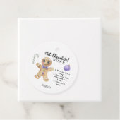 Cookie man - Warme chocoladebom Bedankjes Labels (In situ)