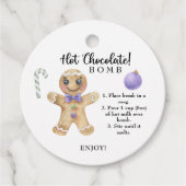 Cookie man - Warme chocoladebom Bedankjes Labels (Voorkant)