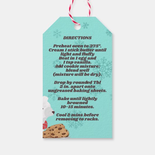 Cookie met beer-chocoladekoekje in een pot cadeaulabel (Achterkant)