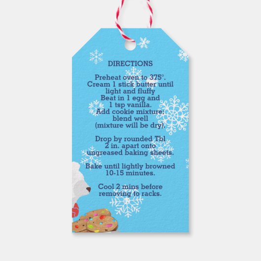 Cookie met poolbeer chocolade in een potje cadeaulabel (Achterkant)