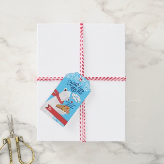 Cookie met poolbeer chocolade in een potje cadeaulabel (Met Touw)