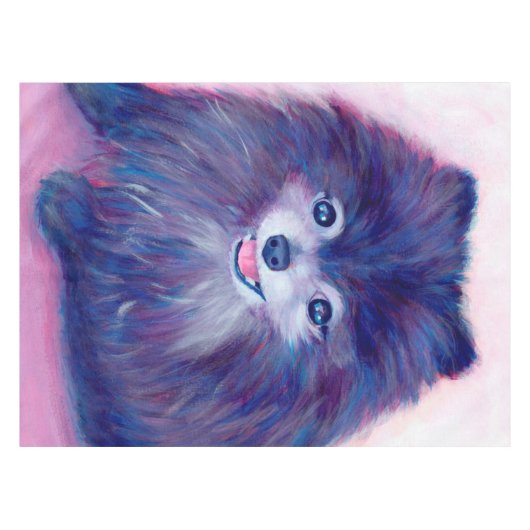 Cookie, mijn Paarse Pommeren Tafelkleed (Voorkant (Horizontaal))