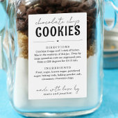 Cookie Mix in een Jar Gift Voedselcontainer Etiket