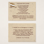 Cookie mix in een potje recept Label Visitekaartjes (Voorkant /achterkant)