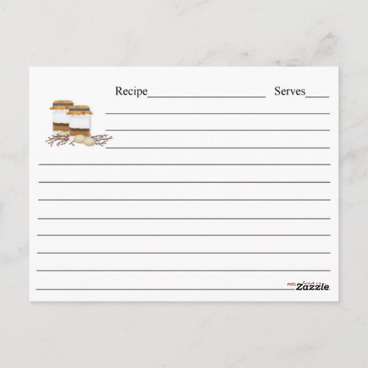Cookie Mix Recipe Card Briefkaart (Achterkant)