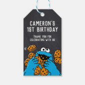 Cookie Monster | 1e verjaardag bedankt Cadeaulabel (Voorkant)