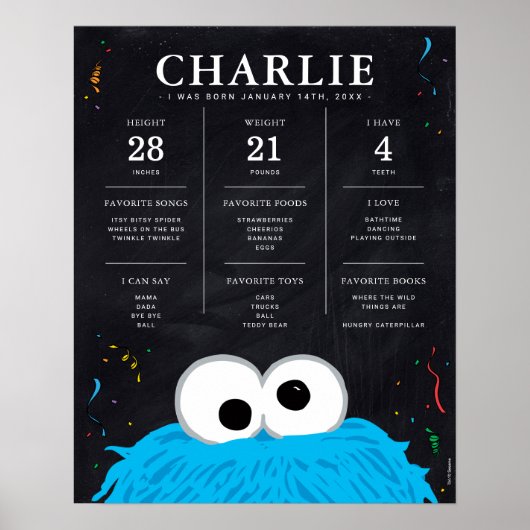 Cookie Monster | 1e verjaardag van de mijlpaal Poster (Voorkant)