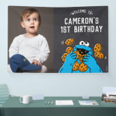 Cookie Monster 1e verjaardag Welkom Spandoek (Beurs)