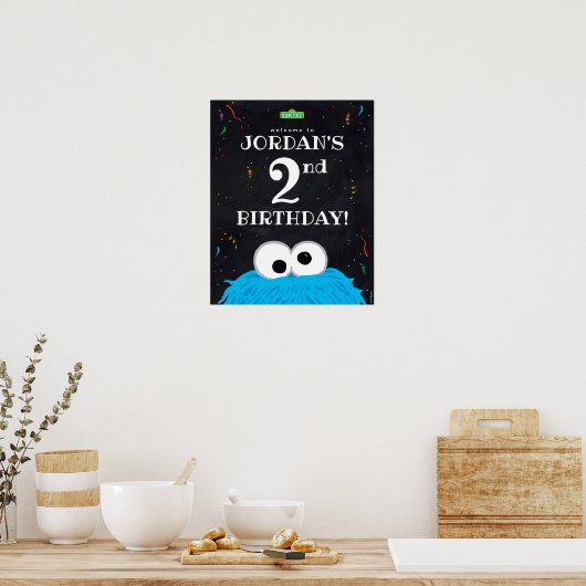 Cookie Monster | 2e verjaardag Poster (Keuken)