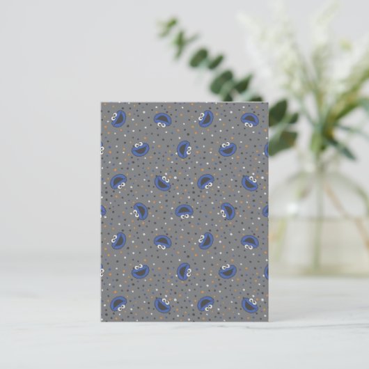 Cookie Monster | 80's Throwback Polka Dot Pattern Briefkaart (Staand voorkant)
