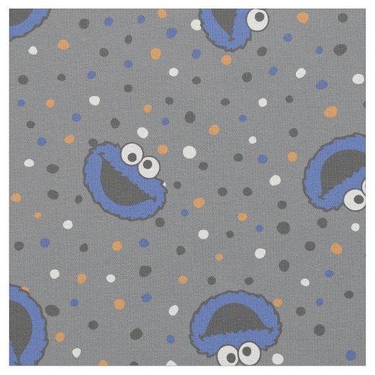 Cookie Monster | 80's Throwback Polka Dot Pattern Stof (Close Up)