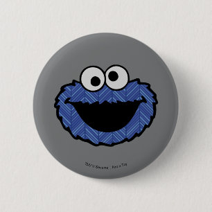 Cookie Monster   80's Throwback Ronde Button 5,7 Cm