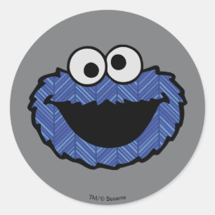 Cookie Monster 80's Throwback Ronde Sticker