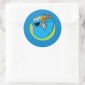 Cookie Monster Afbeelding Ronde Sticker (Tas)