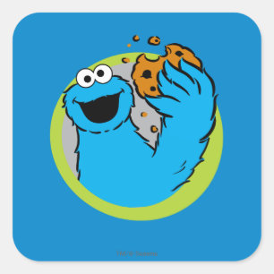 Cookie Monster Afbeelding Vierkante Sticker