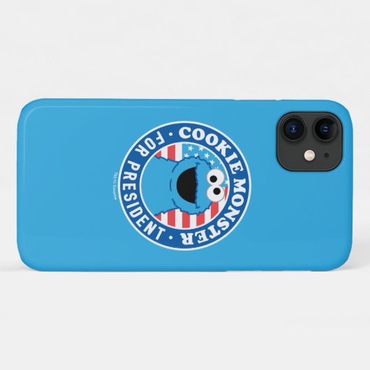 Cookie Monster als President Case-Mate iPhone Case (Achterkant (horizontaal))