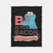 Cookie Monster B Is For Bacon  Fleece Deken (Voorkant)