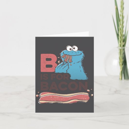Cookie Monster B Is For Bacon  Kaart (Voorkant)