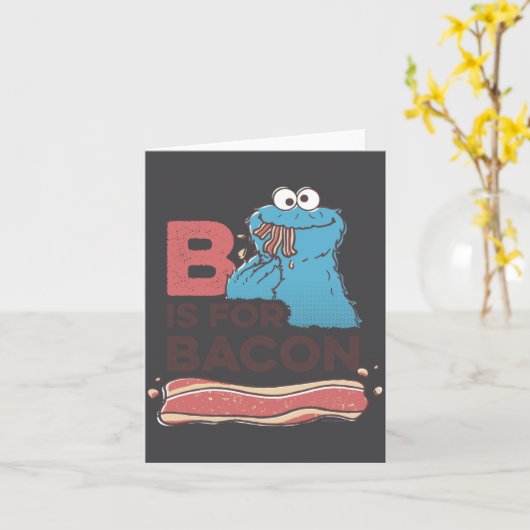 Cookie Monster B Is For Bacon Kaart (Gele Bloem)
