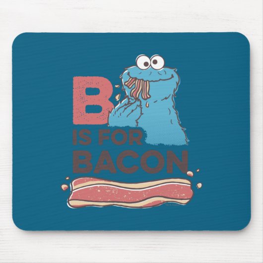 Cookie Monster B Is For Bacon  Muismat (Voorkant)
