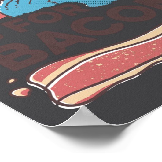 Cookie Monster B Is For Bacon  Poster (Hoek)