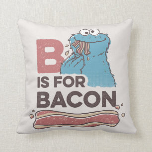 Cookie Monster B is voor Bacon Kussen