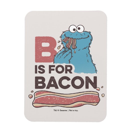 Cookie Monster | B is voor Bacon Magneet (Verticaal)