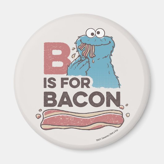 Cookie Monster | B is voor Bacon Magneet (Voorkant)