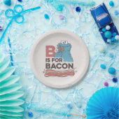 Cookie Monster | B is voor Bacon Papieren Bordje (Feest)