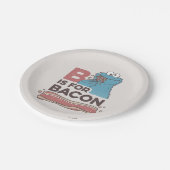 Cookie Monster | B is voor Bacon Papieren Bordje (Gekanteld)