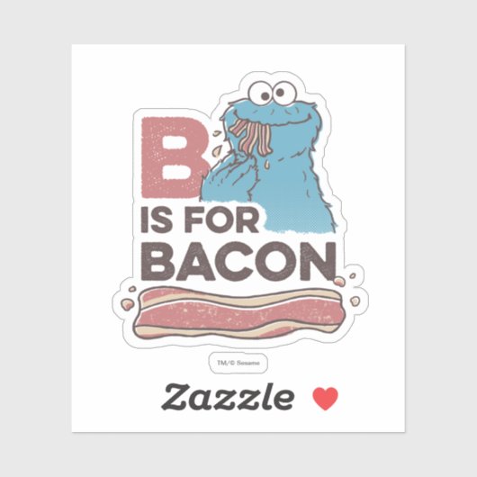 Cookie Monster | B is voor Bacon Sticker (Vel)