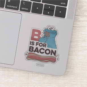 Cookie Monster B is voor Bacon Sticker