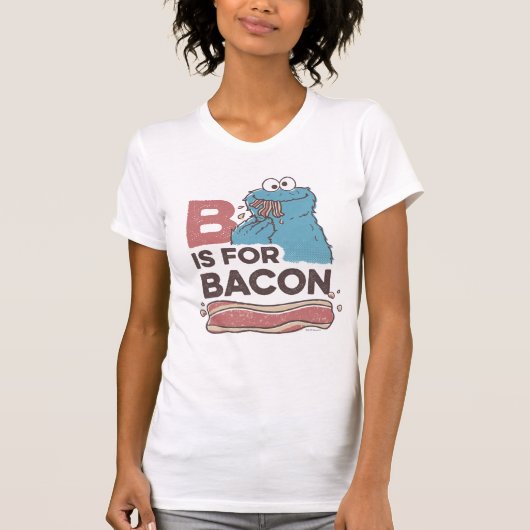 Cookie Monster | B is voor Bacon T-shirt (Voorkant)