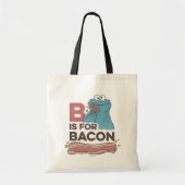 Cookie Monster | B is voor Bacon Tote Bag (Voorkant)