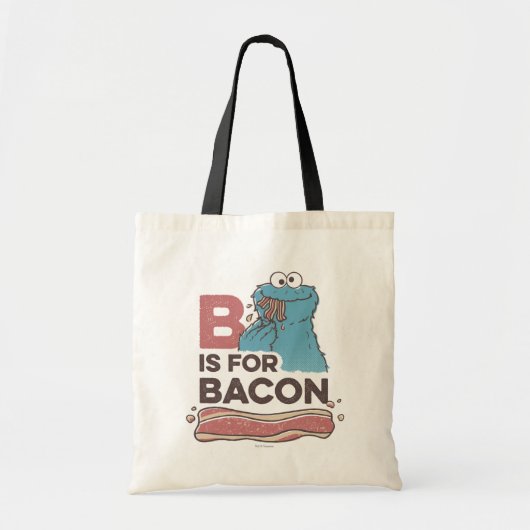 Cookie Monster | B is voor Bacon Tote Bag (Voorkant)