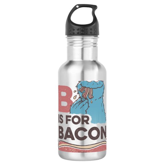 Cookie Monster | B is voor Bacon Waterfles (Voorkant)