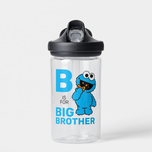 Cookie Monster | B is voor Big Brother | Naam toev Waterfles (Voorkant)