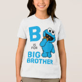 Cookie Monster | B is voor Broer Tri-Blend Shirt (Voorkant)