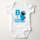 Cookie Monster | B staat voor Baby Broer Romper (Voorkant)