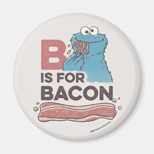 Cookie Monster   B staat voor Bacon Magneet