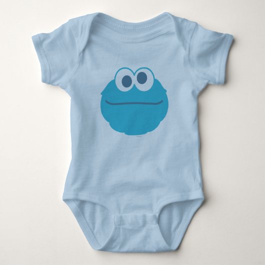 Cookie Monster Baby Big Face Romper (Voorkant)