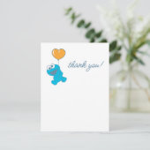 Cookie Monster Baby shower Bedankkaart (Staand voorkant)