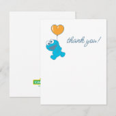 Cookie Monster Baby shower Bedankkaart (Voorkant / Achterkant)