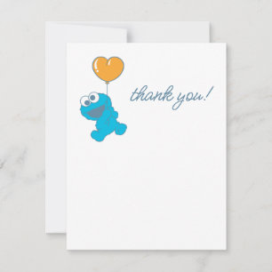 Cookie Monster Baby shower Bedankkaart