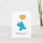 Cookie Monster Baby shower Bedankkaart (Voorkant)