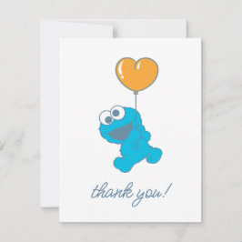 Cookie Monster Baby shower Bedankkaart