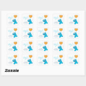 Cookie Monster Baby shower Bedankt Vierkante Sticker (Vel)
